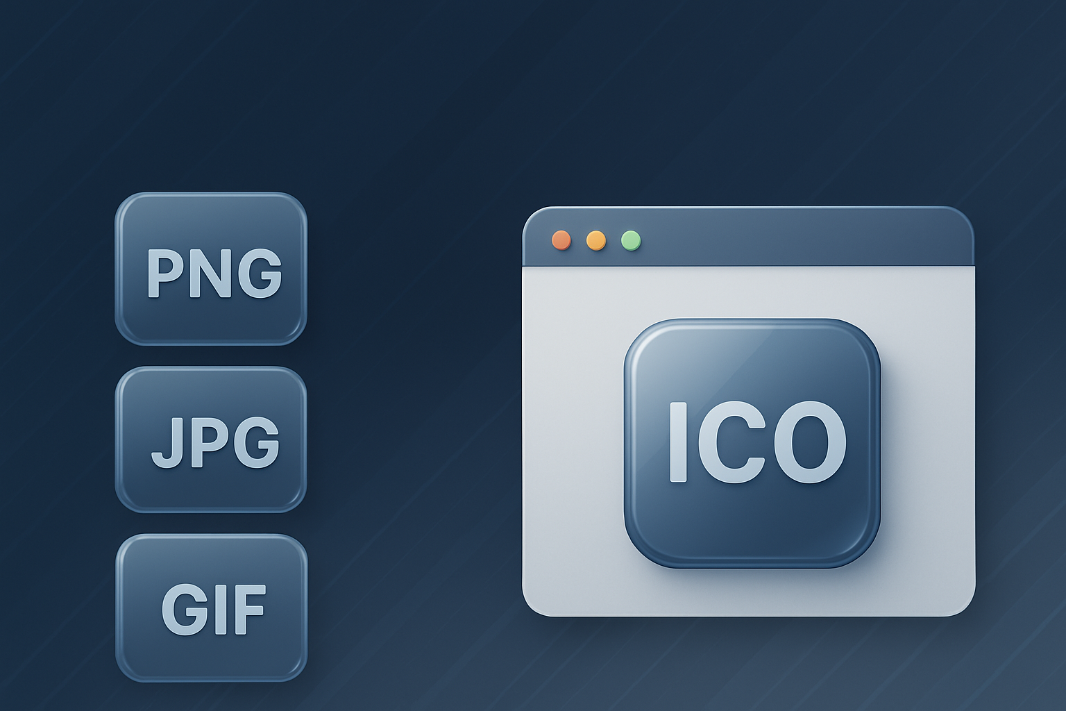 convert png, jpg, or gif images to ico format